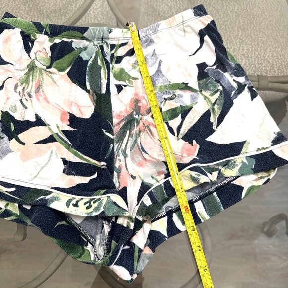 Stars Above Womens Floral Print Lounge Shorts Size M Navy & Pastel Colors Lightw - Picture 5 of 5
